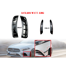 Два вида черни добавки за предна броня за Mercedes AMG A W177 - DMa07 DMa10